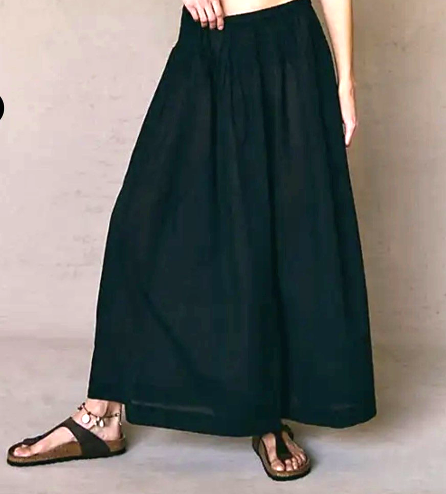 Nwt Free People Rising Sun Pants- Smocked Elastic Waist Wide Leg - Size M